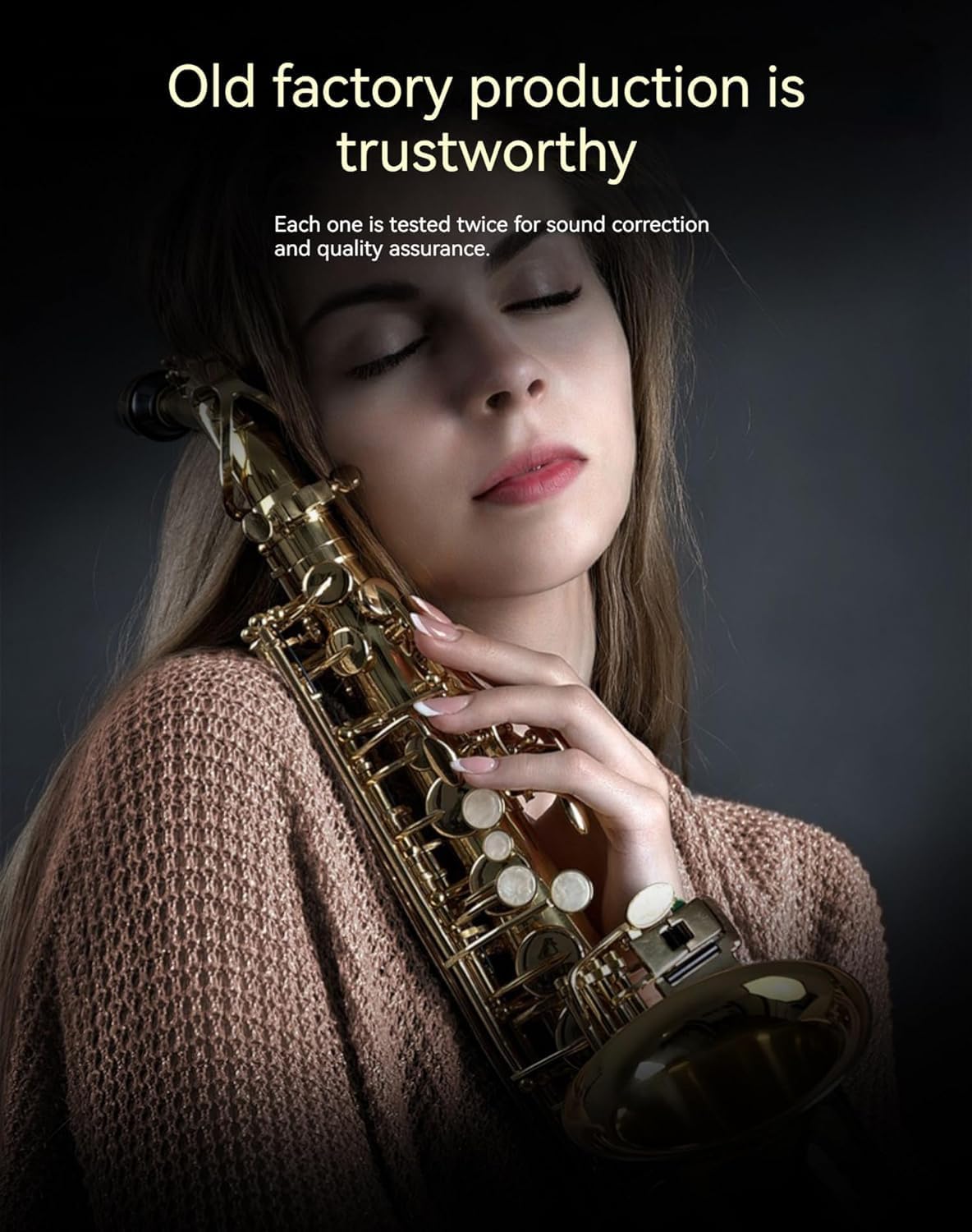 E flat alto saxophone beginners professional saxophone belt box, whistle, cleaning suit.