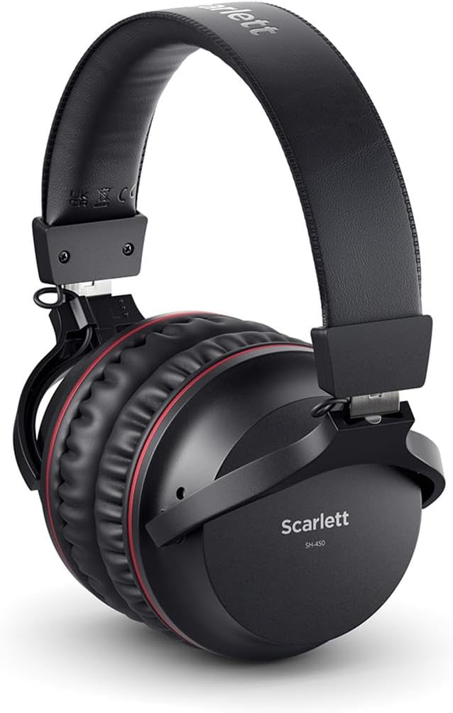 Focusrite Scarlett 2i2 Studio 4th Gen USB Audio Interface with Microphone, Headphones and Software Suite, Bundle with Broadcast Arm with Internal Springs and Integrated XLR Cable, Pop Filter