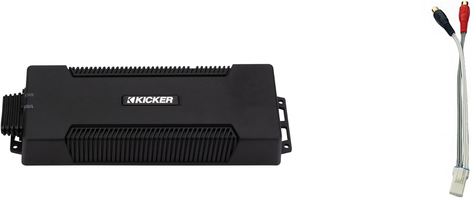 Kicker 48PXA10005 UTV Marine Amplifier & Non-Ride Command RCA Adapter