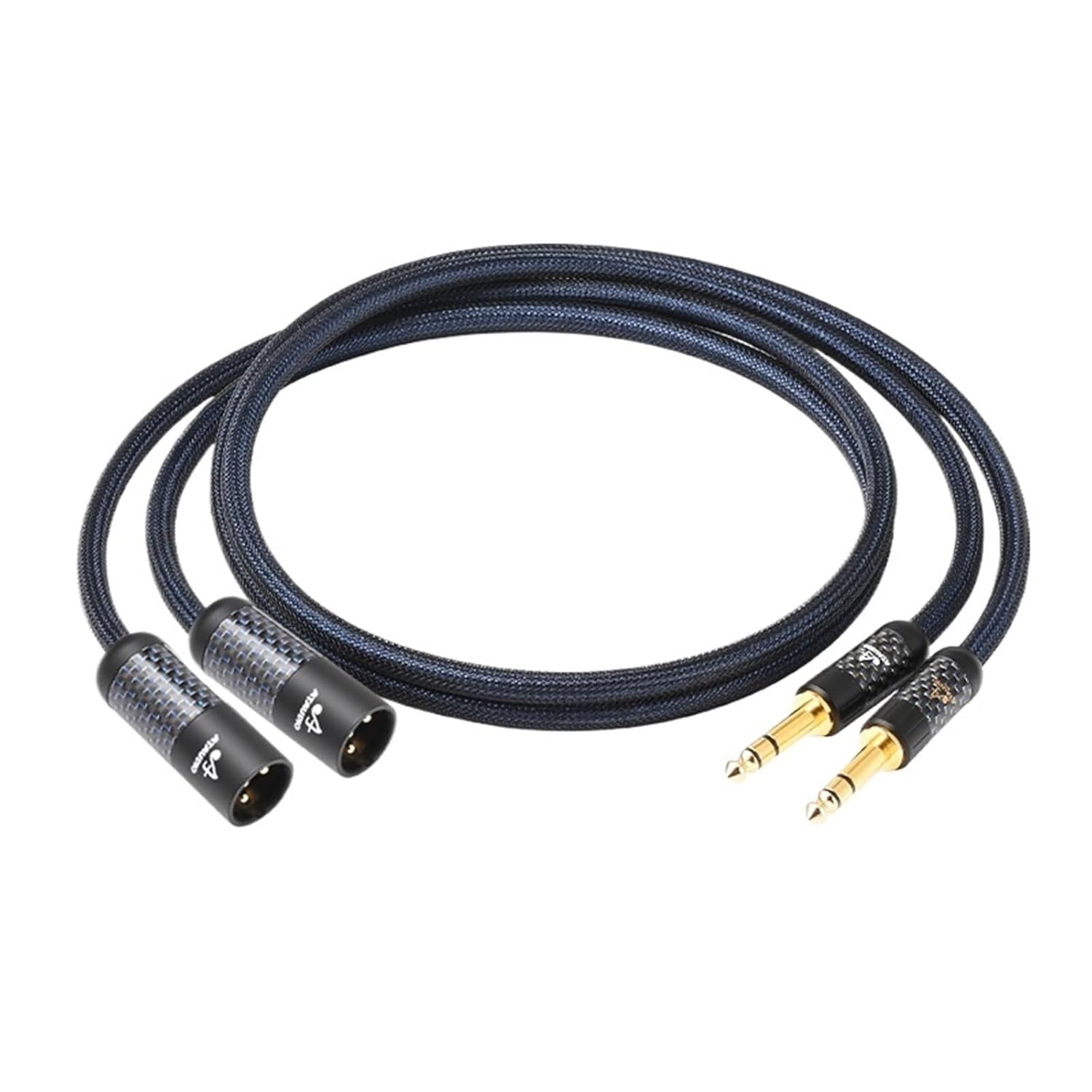 HiFi 6.5 to XLR Cable Pure Silver Dual 6.5mm TRS Jack to 3Pin 2XLR Audio Cable for Mixer Speaker Microphone(3m)