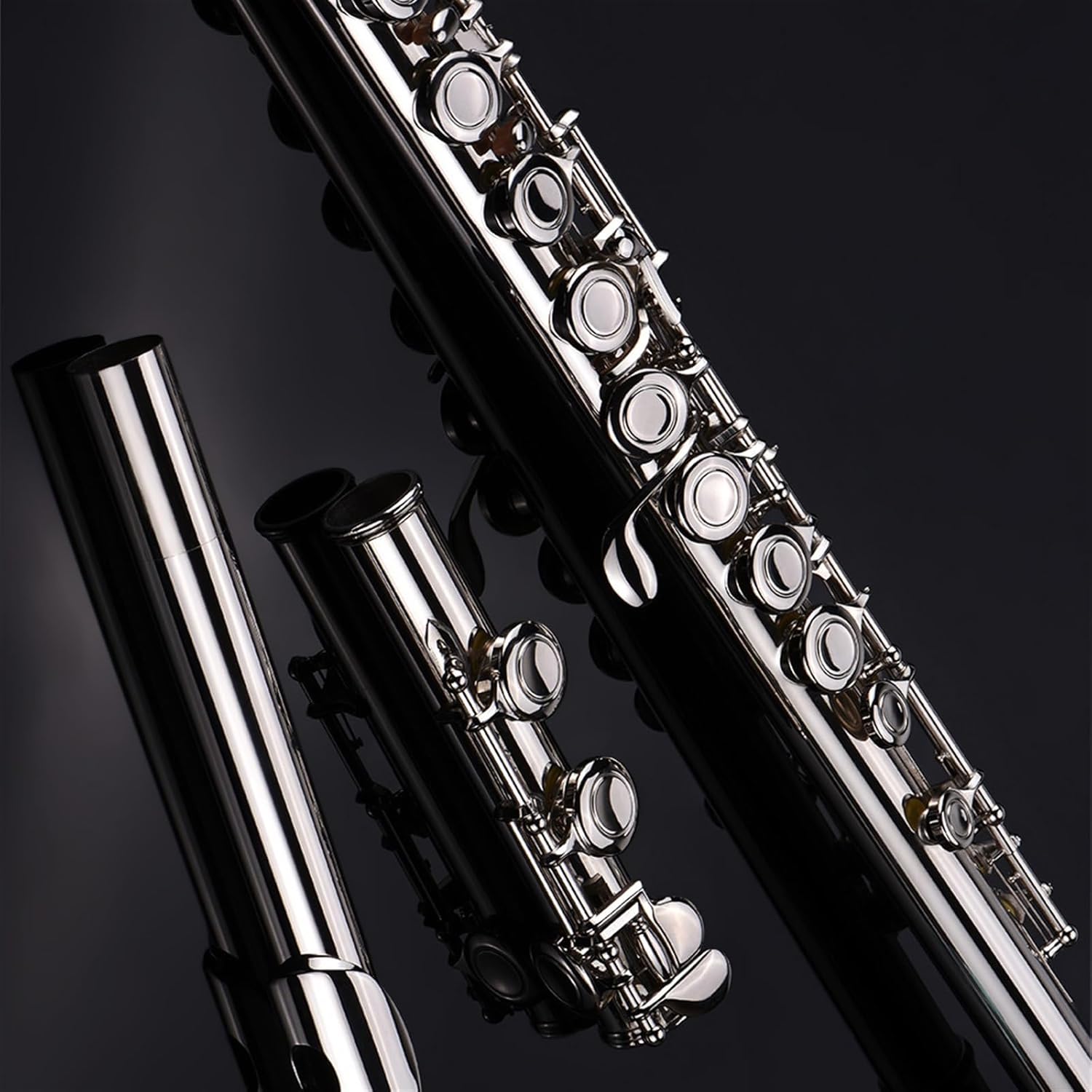Flute Western Concert Flute Silver Plated 16 Holes C Key Cupronickel Woodwind Instrument with Flutes Musical Instruments