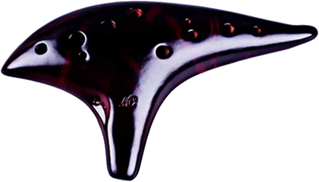 12 Holes Porcelain Alto C Flute Professional Smoked Burn Gifts Musical Instrument Ceramic Ocarina Woodwind(2)