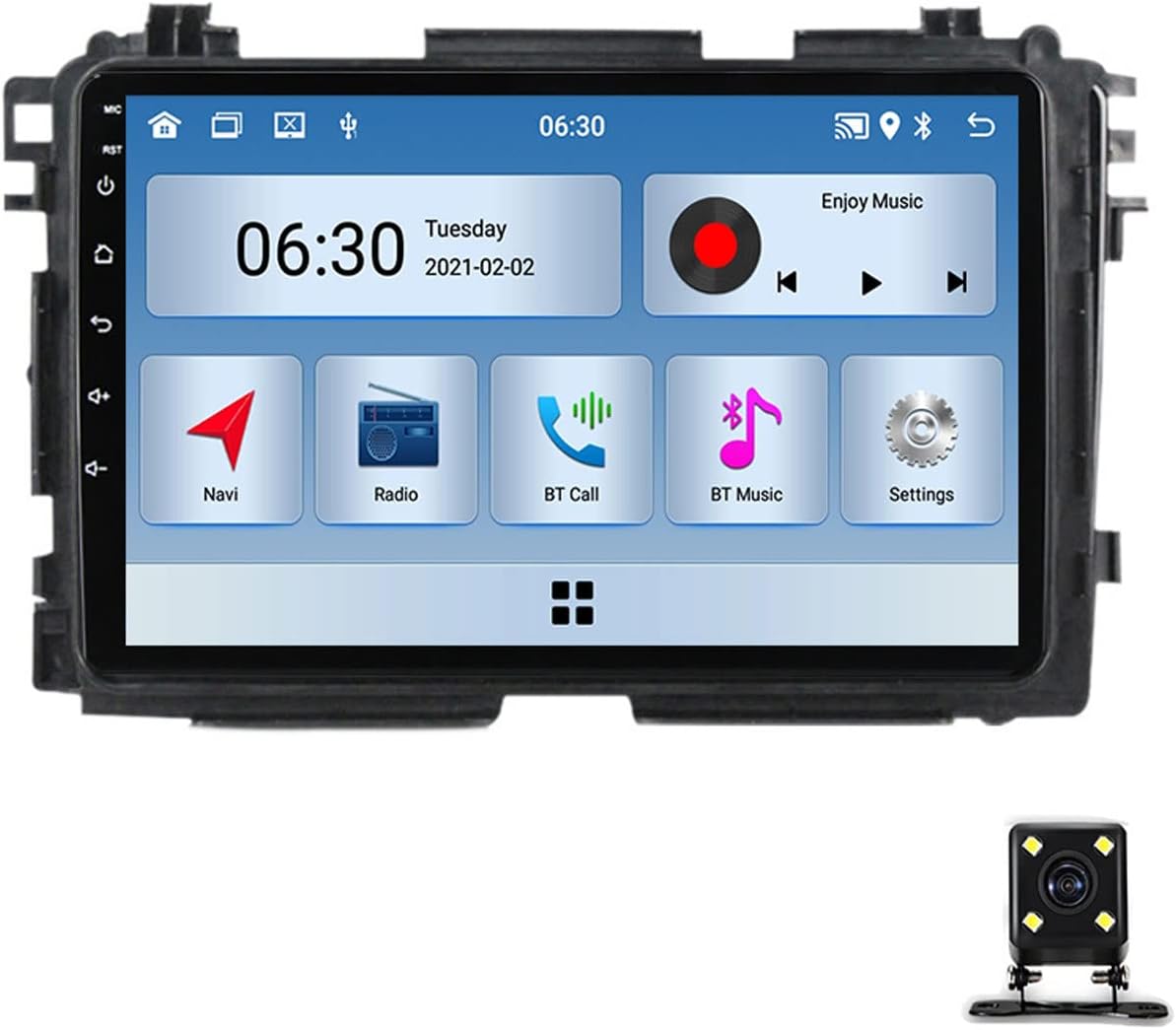 Car Stereo Multimedia MP5 Player for Honda Vezel XRV HR-V 2013-2018 Car Audio with Rear View Camera FM Radio 9 Inch Touch Screen Support Bluetooth/WiFi/SWC/Mirror Link/Carplay+Auto