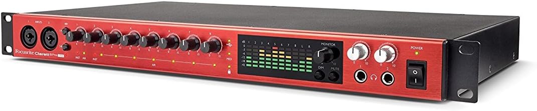 Focusrite Clarett 8Pre USB 18-In/20-Out Audio Interface, Red (AMS-CLARETT-8PRE-USB)