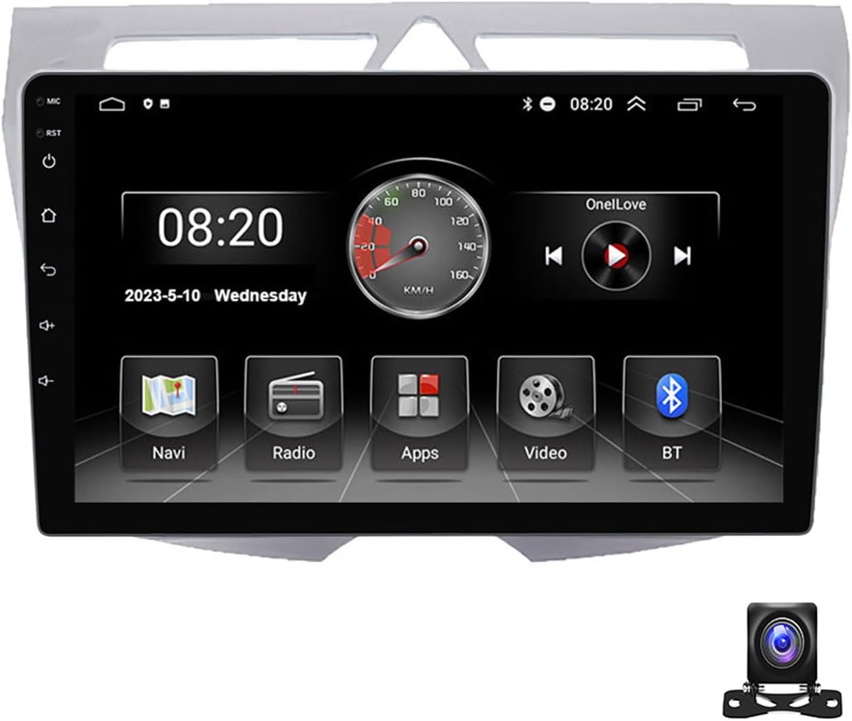 Double Din Car Stereo Multimedia Navigation for KIA Morning Picanto 2007~2011 with 720P Backup Camera, 9 Inch Touchscreen with Bluetooth MP5 Player, Carplay, DSP, FM Car Radio