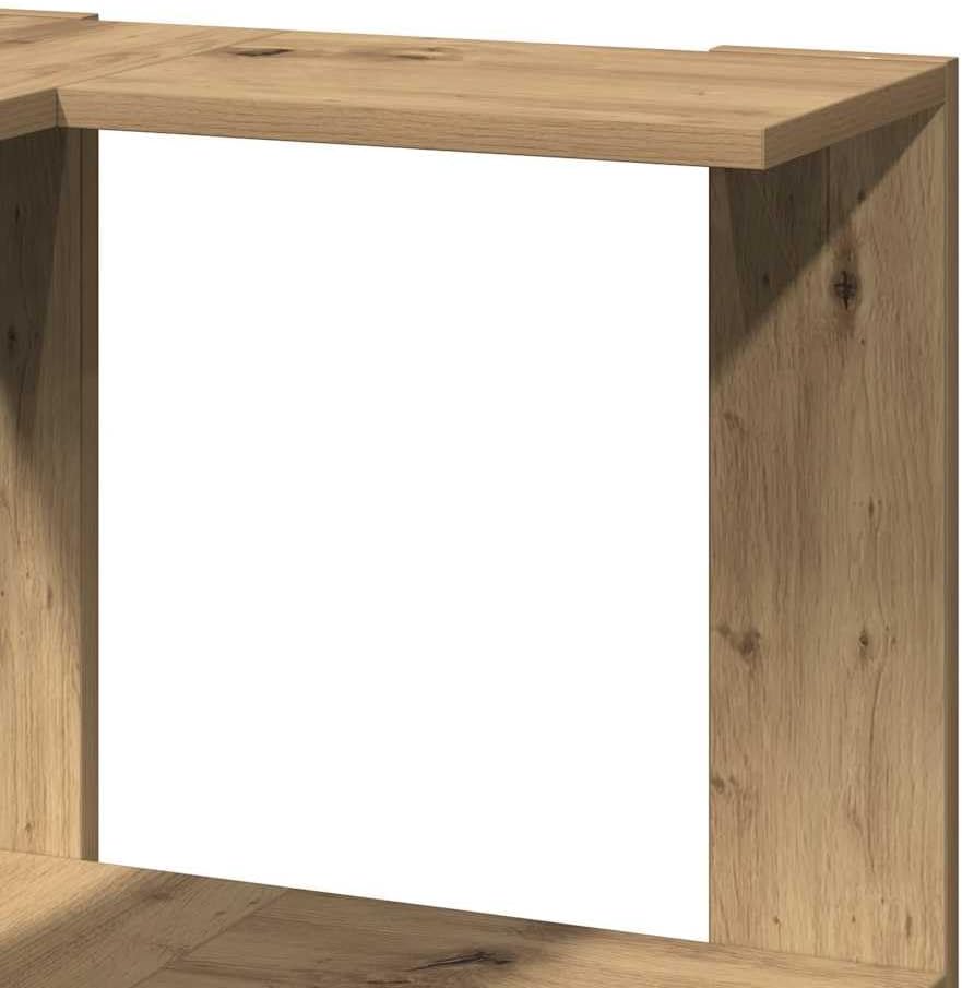 3-Tier Corner Bookcase Shelf, Engineered Wood Storage Cabinet for Living Room, Bedroom, Office, Maximizes Space with Wall Mount Safety