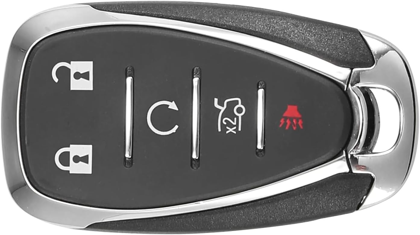 compatible with 5 Key Buttons Car Keyless Entry Remote Control Replacement Key Fob 46 Chip Proximity Smart Fob HYQ4AA Compatible with Chevrolet Sonic 2017-2019