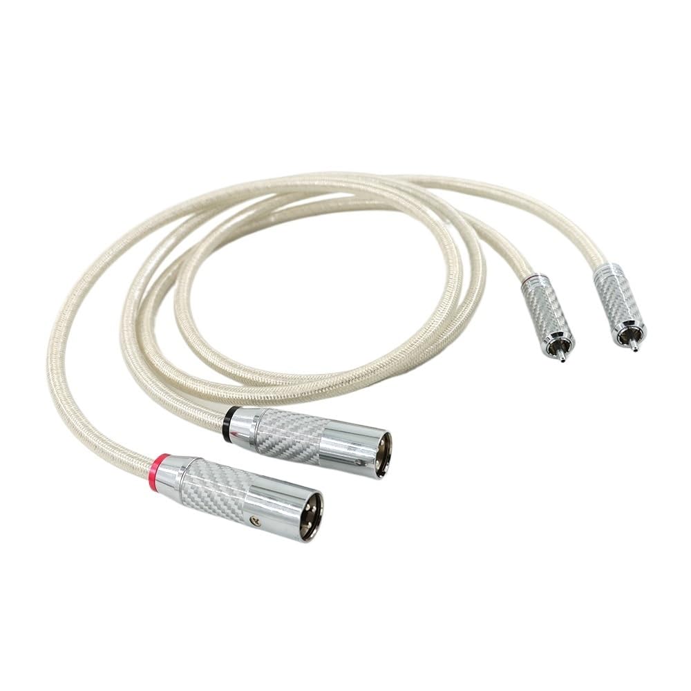 Silver Plated R/CA to XLR Balanced Female Audio interconnect Cable HiFi Analog Cable(RCA to XLR Male,300cm)