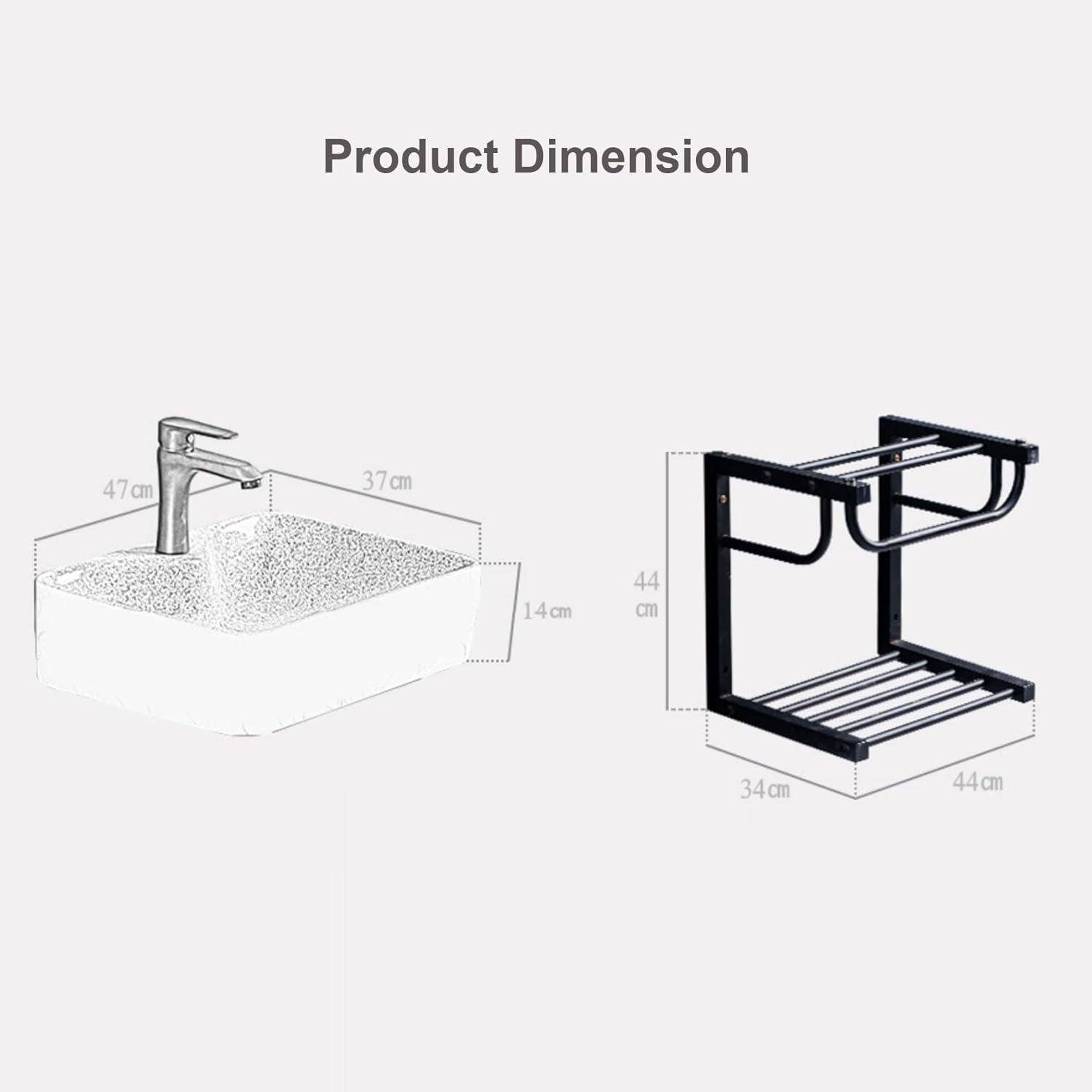 Bathroom Sink Corner, Wall Mount Hung Small Vessel Sink, Wall-Mounted Wash Basin,Black