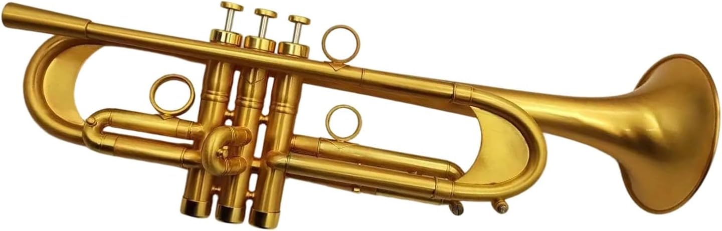 Trumpet Brass Set Bb Trumpet Gold Plated Brass Bell Professional Instrument With Box