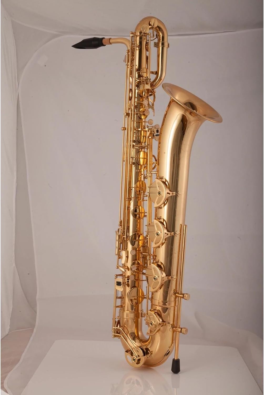 Baritone Saxophone E Flat Brass Plated Professional Woodwind Instrument With Case