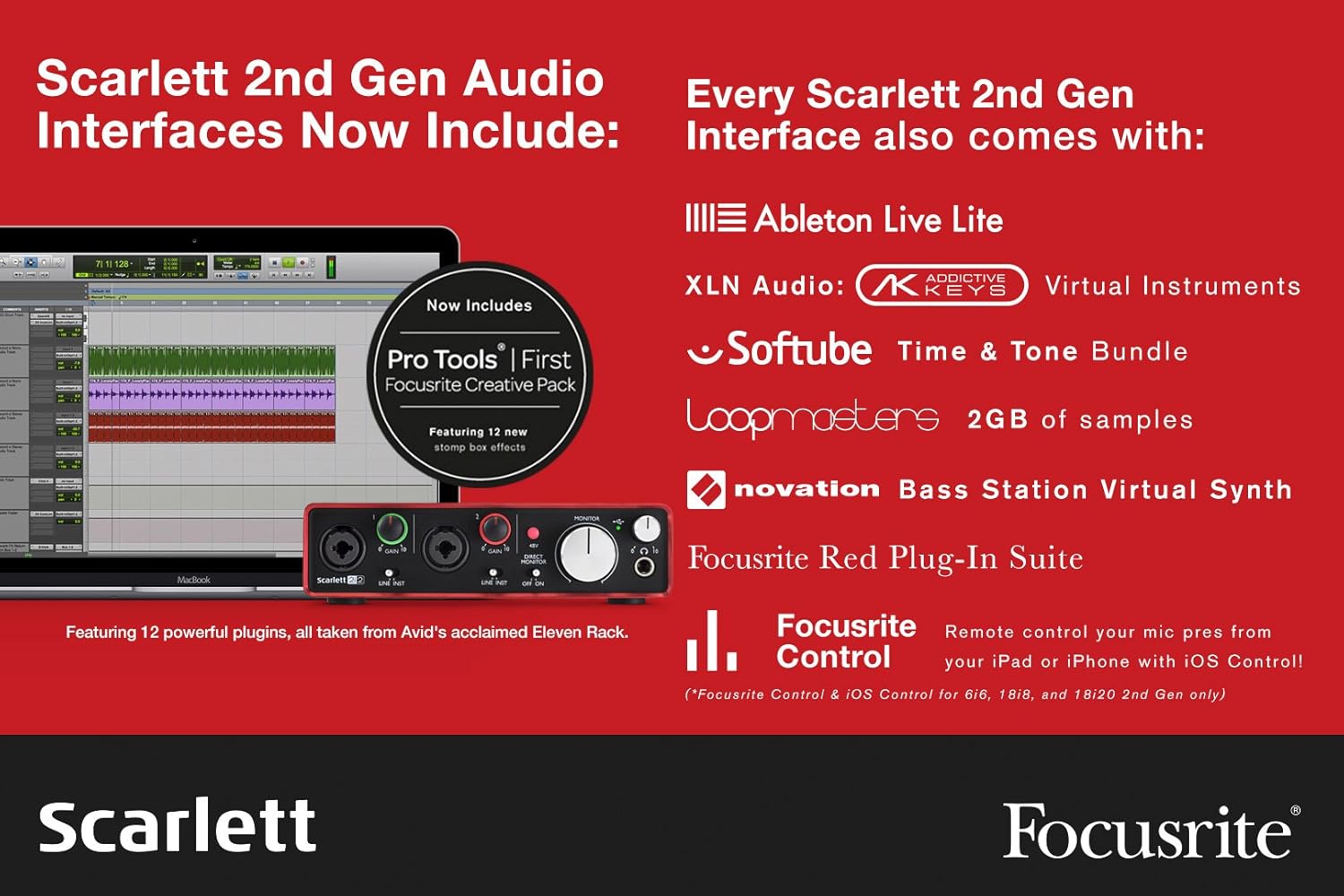 Focusrite Scarlett Solo (2nd Gen) USB Audio Interface with Pro Tools | First
