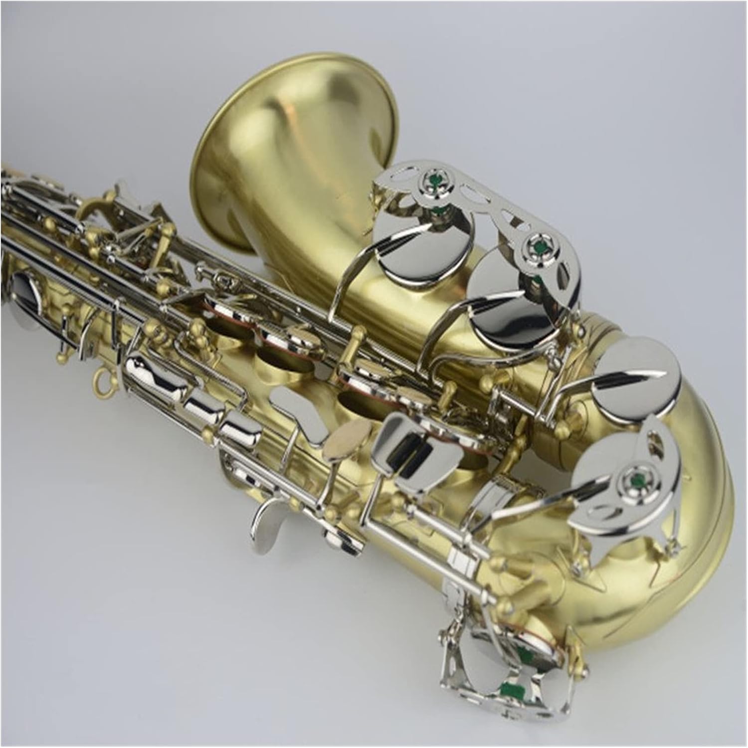 Sax Beginners Kit Alto Saxophone Nickel Plated Gold Key Super Professional Sax with Mouthpiece Wind Instrument