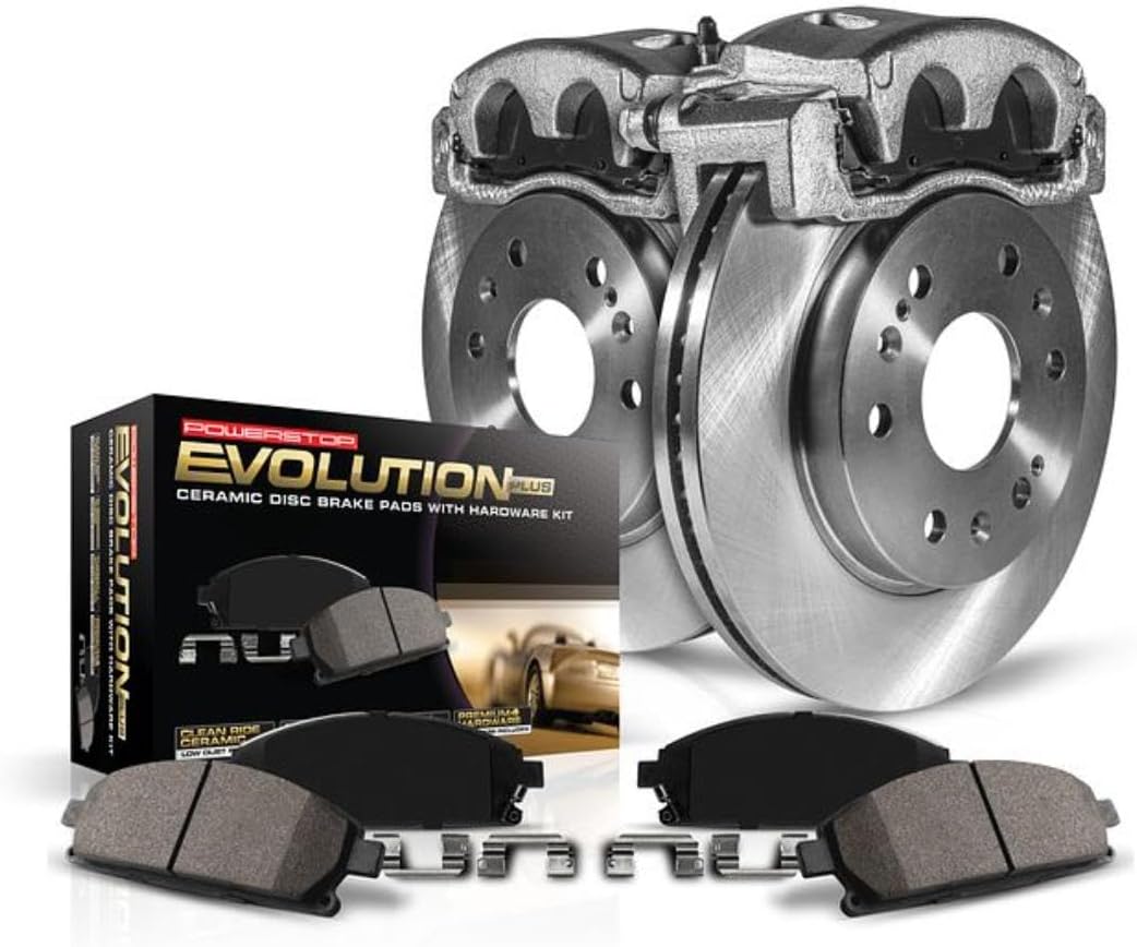 Power Stop KCOE2119 Autospecialty 1-Click OE Replacement Brake Kit with Calipers For 1991-1999 Jeep Cherokee Mid Size XJ | 1993-1998 Grand Cherokee | 1990-1999 Wrangler [Application Specific]