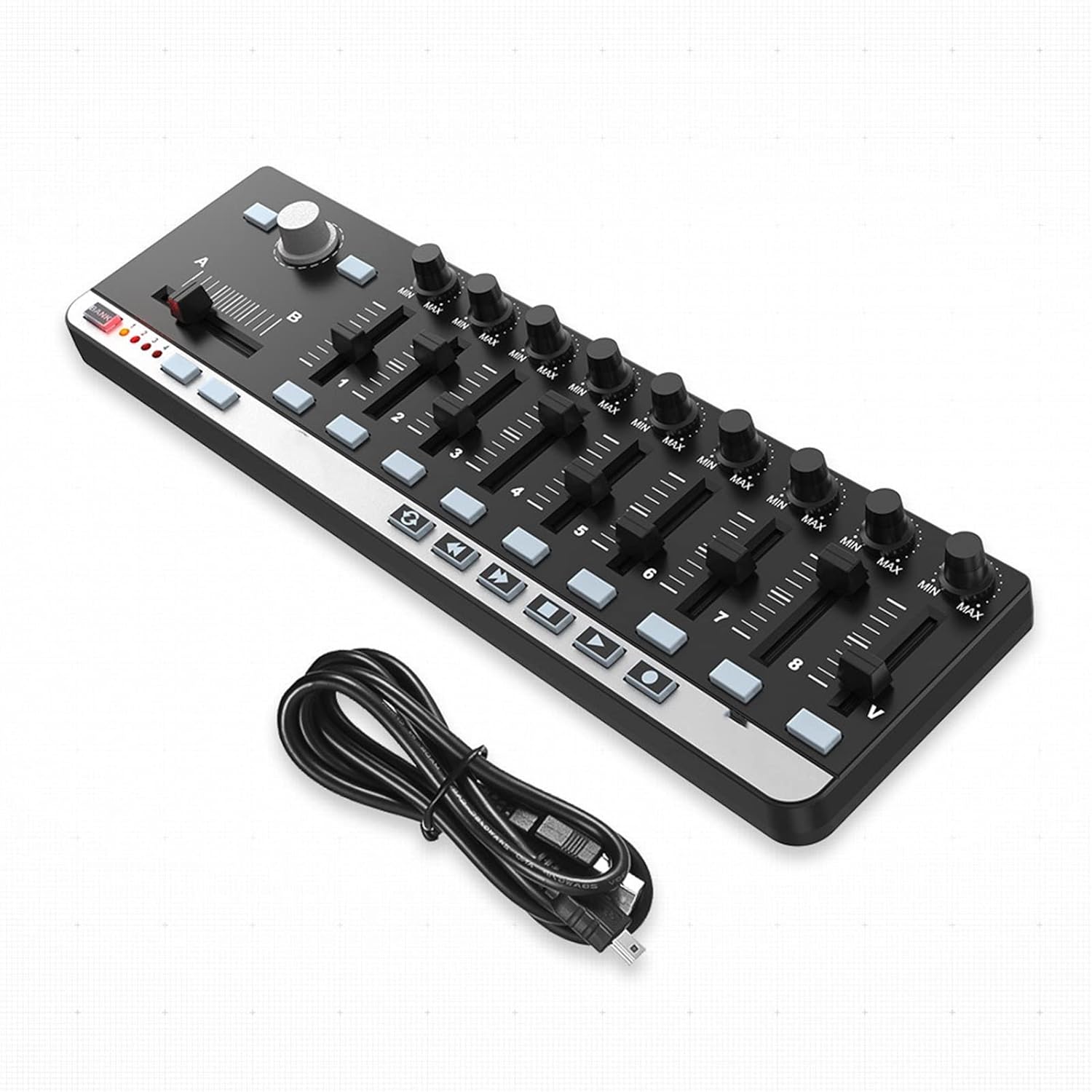Keyboard Piano 9 MIDI Keyboard Portable Mini USB 9 Slim-Line Control Professional MIDI Controller