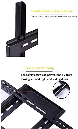 tv mounts Stands Tv Mount Tilt TV Wall Mount Fixed TV Wall Bracket Universal TV Stand for Most 14-32 Inch TV Cabinet Max 200x200mm Up to 25kg Spirit Level,Black-45x42cm