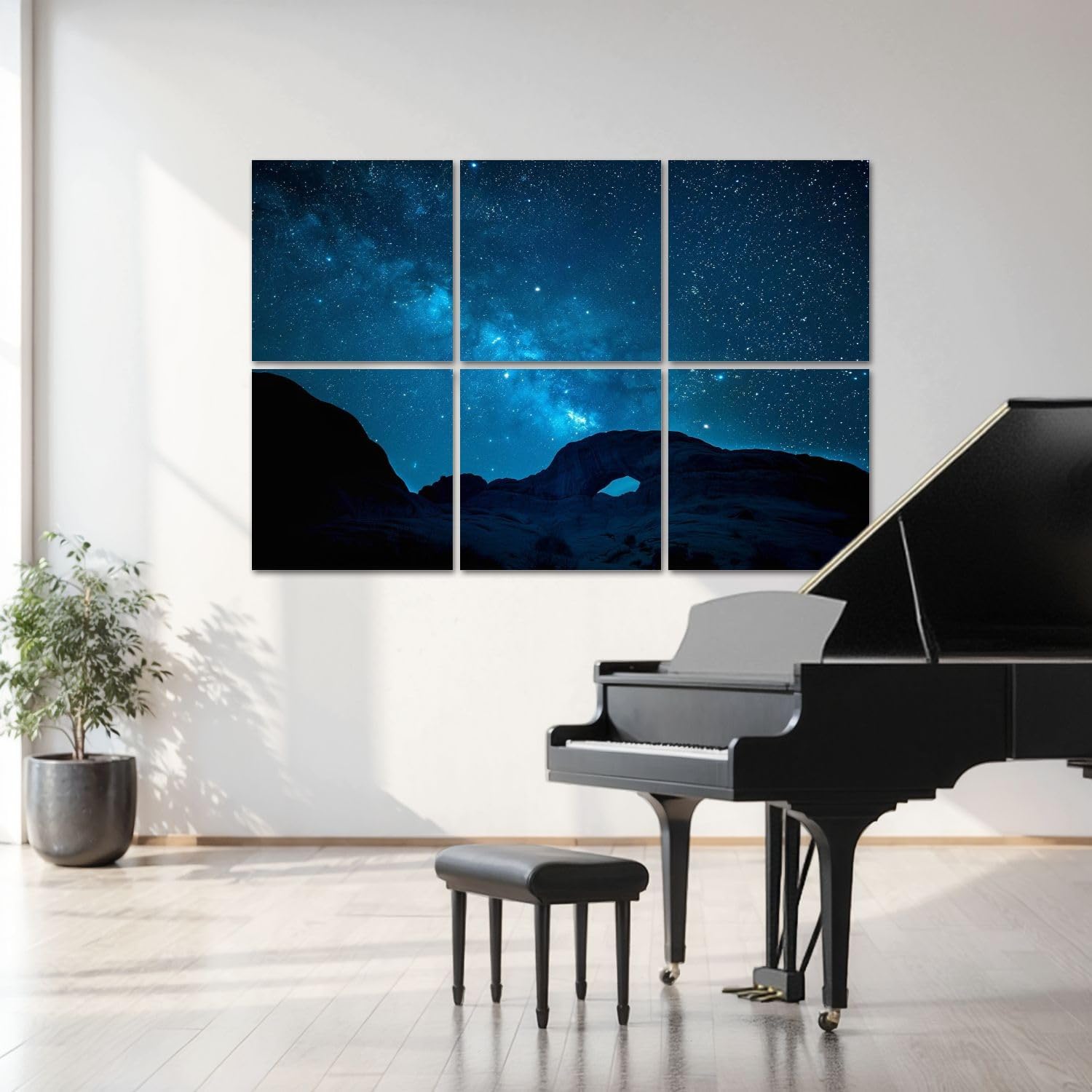 6 Pack Art Acoustic Panels Milky Way Ear Wind arch Sound Absorbing Panel 48