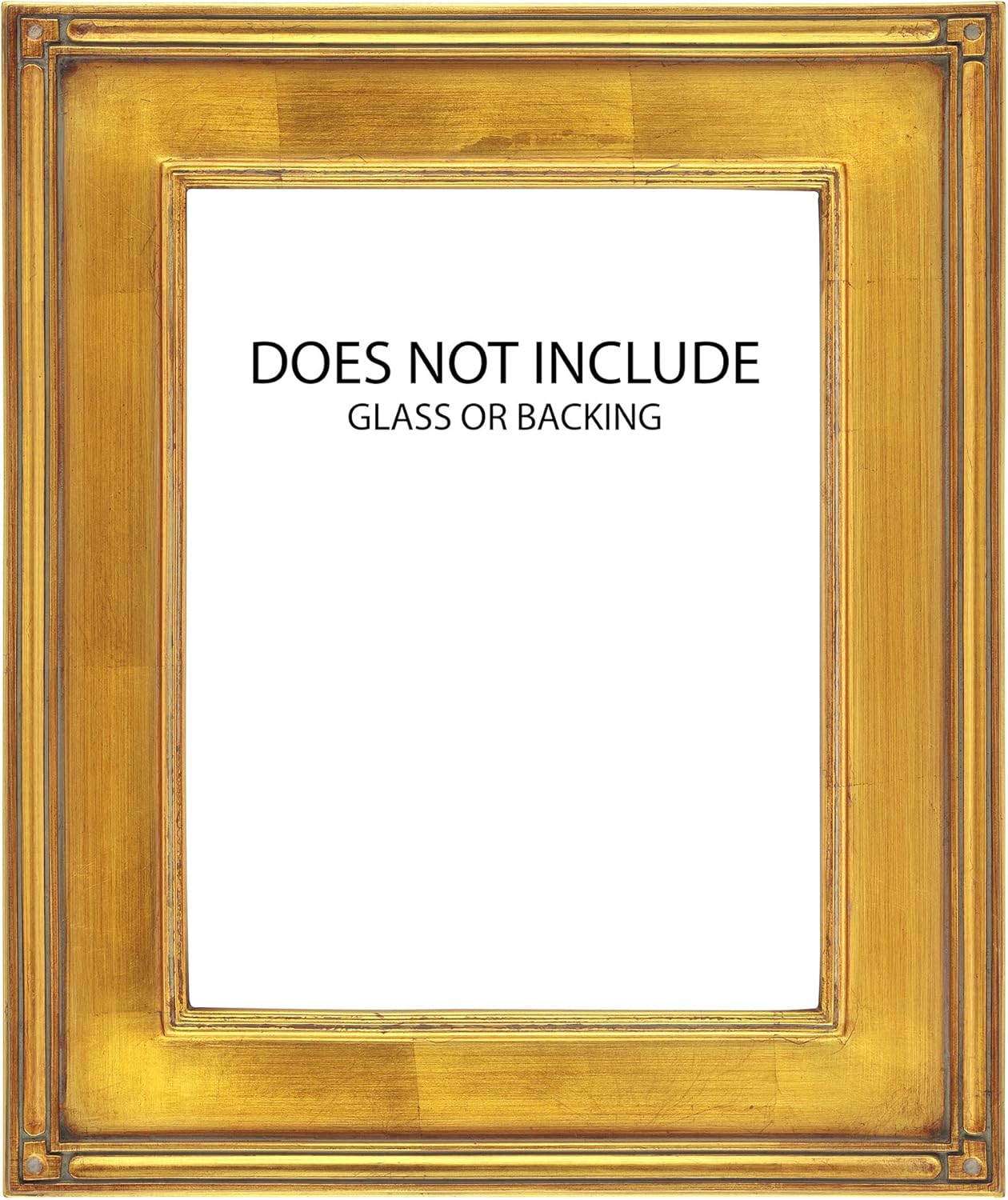 Creative Mark Plein Air Museum Collection De Stijl Open Back Art Frame - 11x14-6 Pack Gold - Art Deco Wood Composition Hand-Leafed Museum-Quality Closed-Corner | Does Not Include Glass or Backing