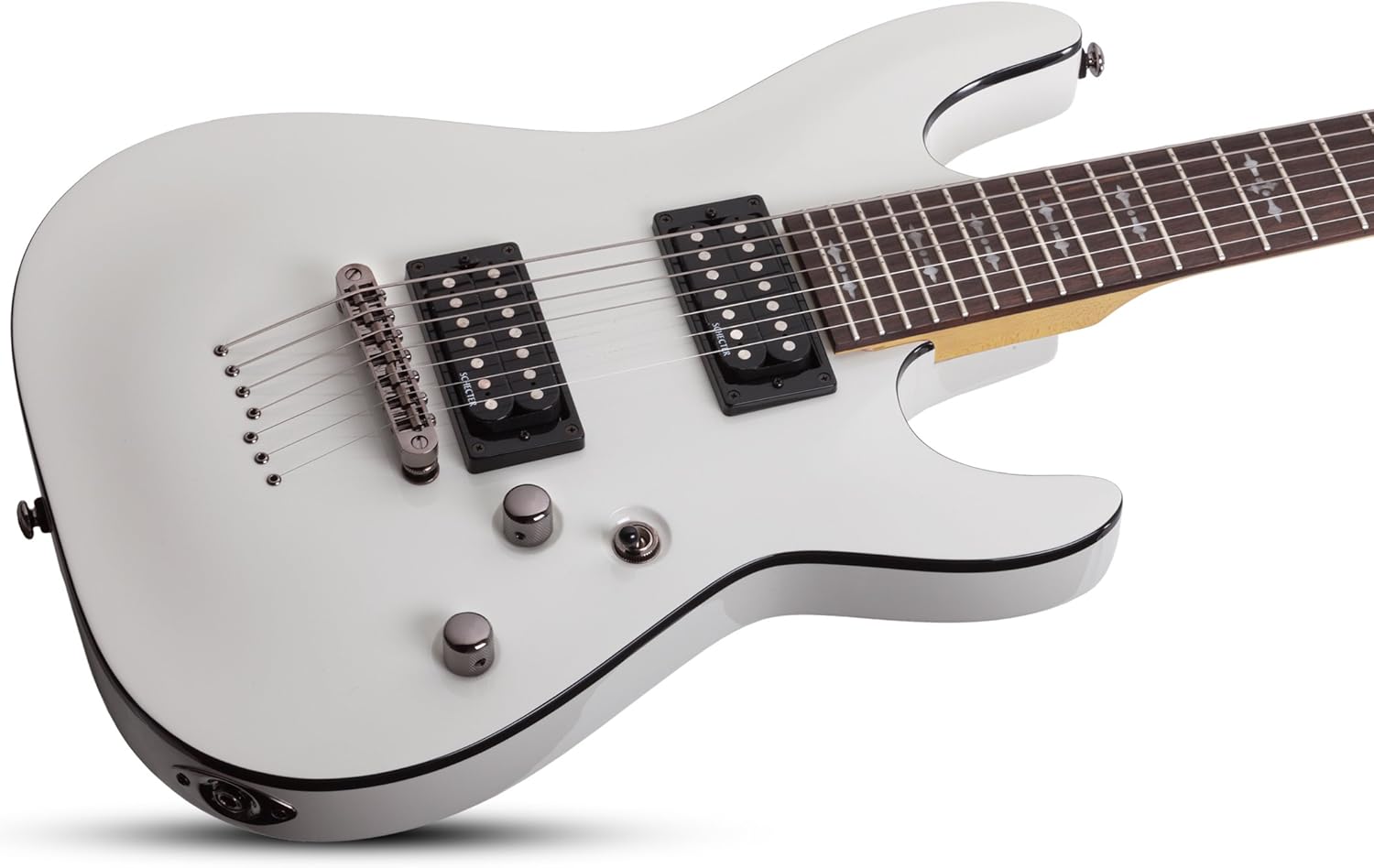Schecter OMEN-7 7-String Electric Guitar, Vintage White