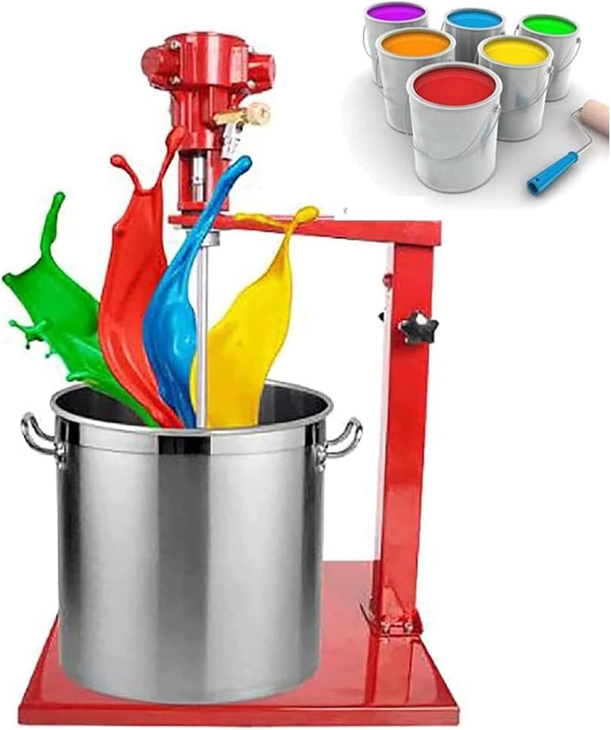5 Gal/20lgallon Pneumatic Bracket Mixer, Stainless Steel Automatic Paint Stirring Machine,Tank Barrel Clip Bracket Air Agitator Paint Mix Tool,Simple Operation