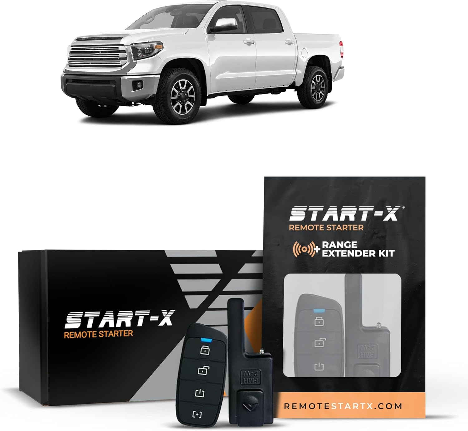 Start-X Remote Starter Kit + 3000ft 2 Way Range Extender for Toyota Tundra (2020-2021) Trucks with Push-to-Start Ignition