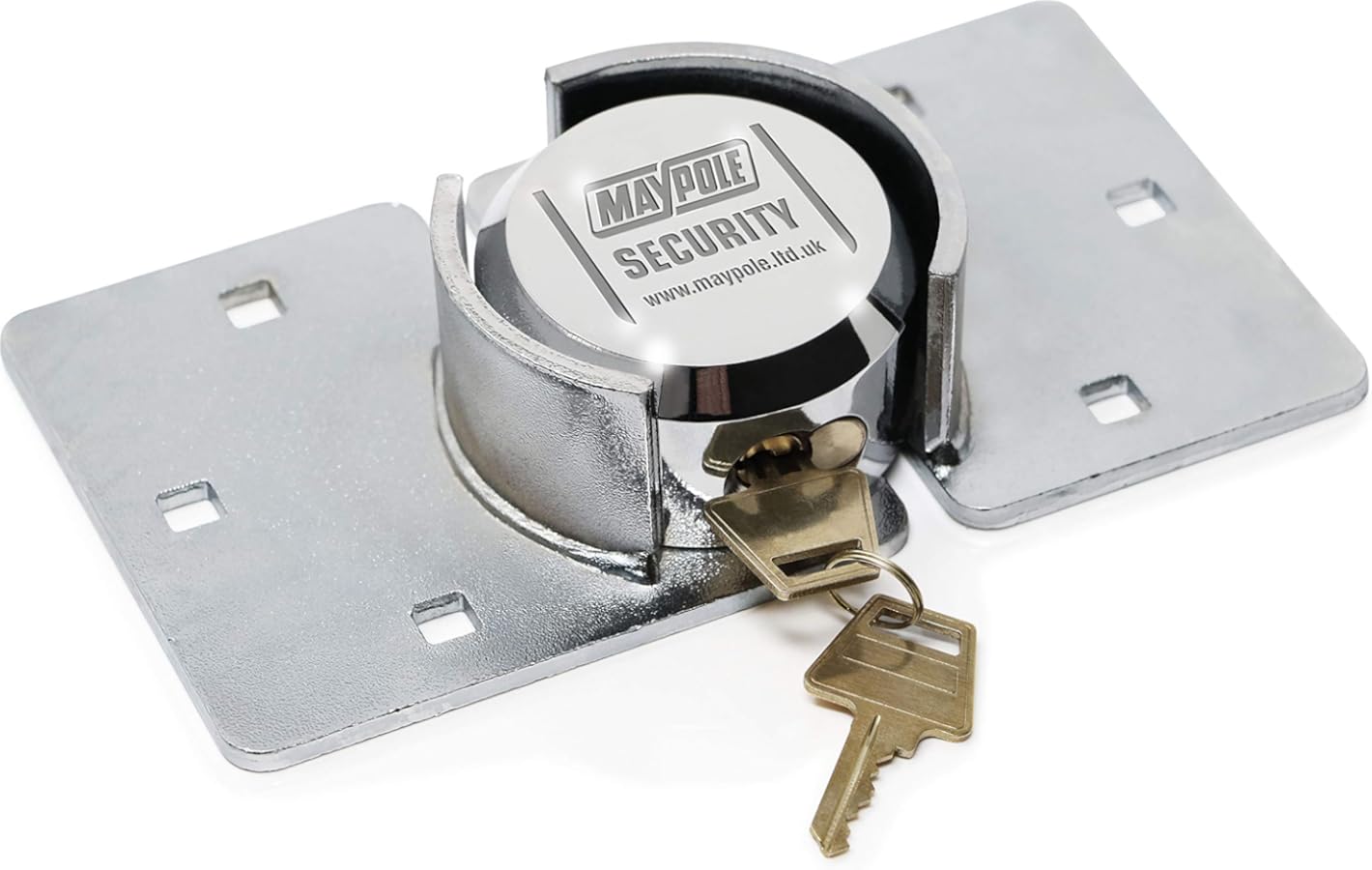 Maypole Heavy Duty Security Lock Suitable for Vans, Sheds & Garages Rust Resistant Chrome 2 kg