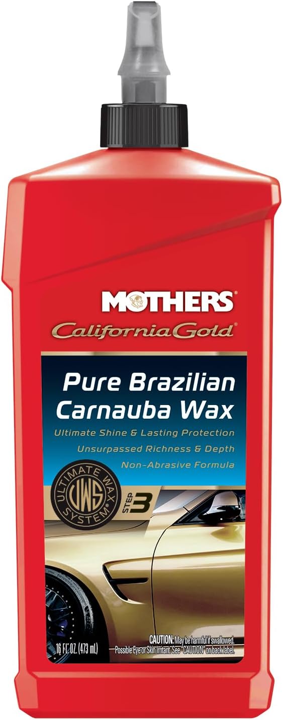 Mothers 05750-6 California Gold Pure Brazilian Carnauba Liquid Wax (Ultimate Wax System, Step 3) - 16 oz., (Pack of 6)