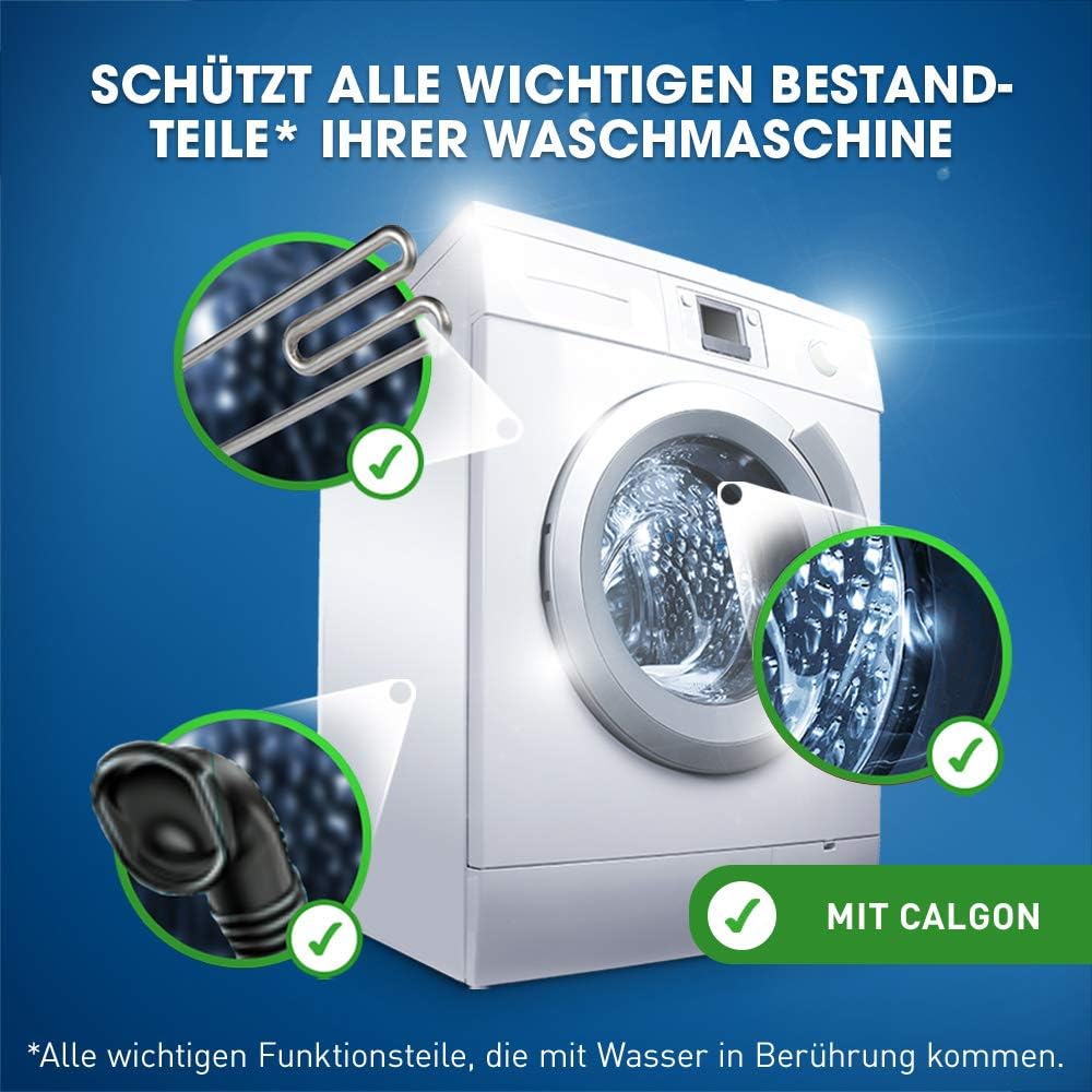 Calgon 4-in-1 Power Tabs - 77 Tabs | Water Softener Tablets for Washing Machines | Reduces Limescale Build-Up, Minimizes Residue | Helps Maintain Clean Drum and Fresh Laundry