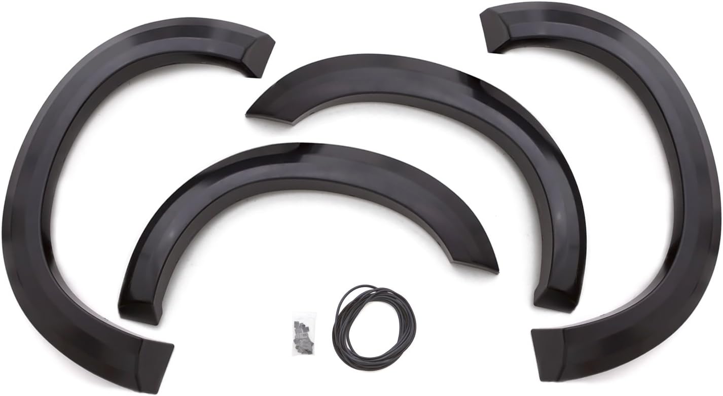 Lund EX314T Elite Series Black Extra Wide Style Textured Front and Rear Fender Flare - 4 Piece