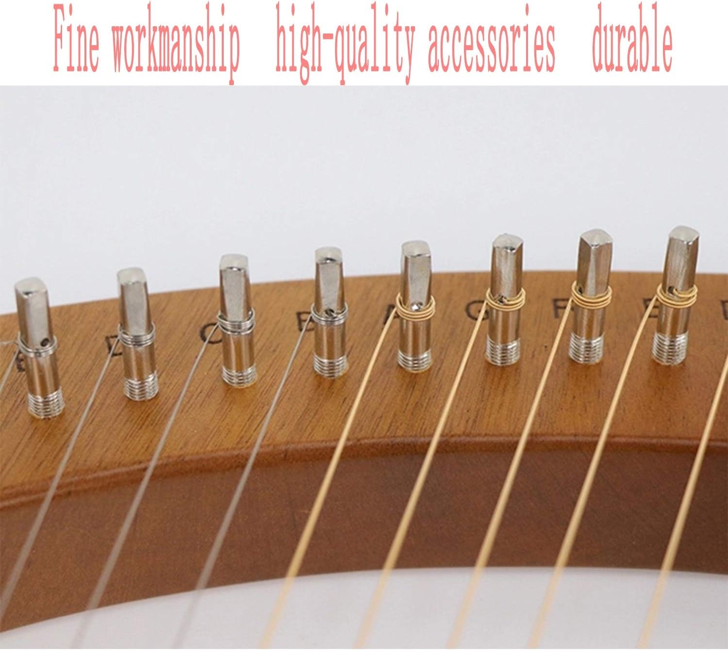 Lyre Harp 21 Metal Strings Mahogany Instrument,with Tunning Wrench, Spare String, English Manual,Best Gift for Beginners Music Lovers Adult