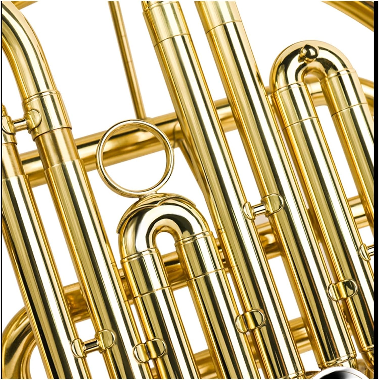 B flat 4 key single row French horn brass instrument