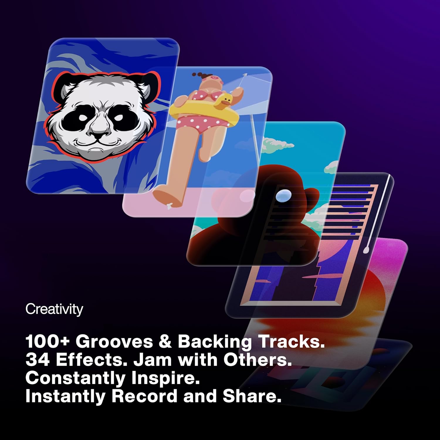 LAVA ME 4 Acoustic Electric Guitars Carbon Fiber Travel Smart Audio Guitar with 3.5 inch TouchScreen, HILAVA 2.0 System, Right-handed, FreeBoost 3.0, Airflow Bag (36INCH Purple)