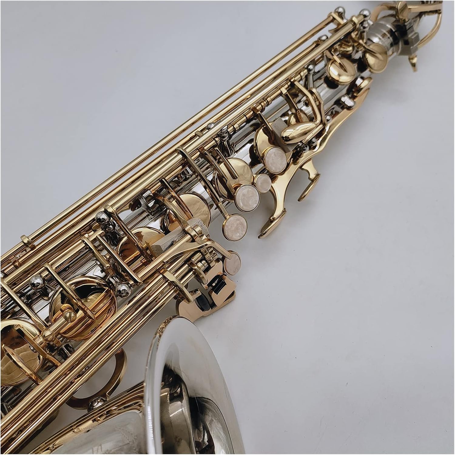 Student Saxophone Alto Saxophone E Flat Nickel Gold Keys Woodwind Instrument with Golves Mouthpiece Case Saxophone Set