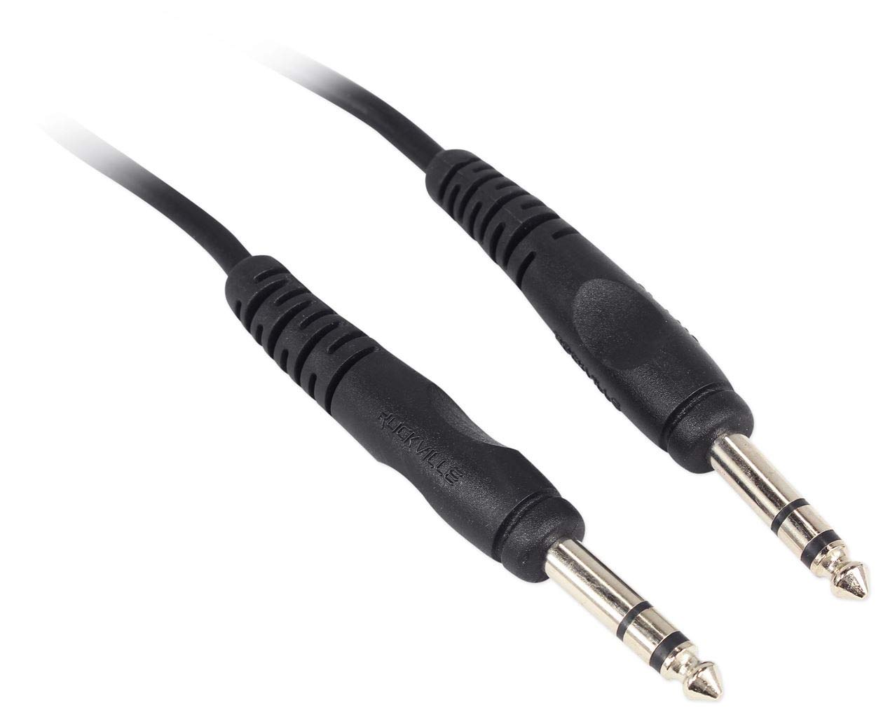 Rockville 12 RCTR103B Black 3' 1/4'' TRS to 1/4'' TRS Cable 100% Copper