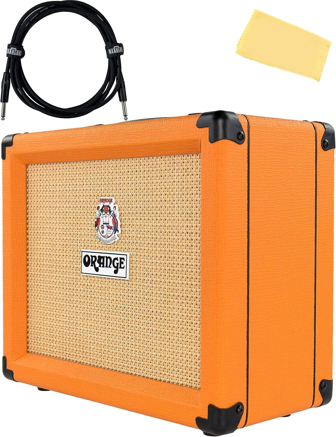 Orange Crush 20RT 20-Watt Guitar Combo Amplifier Bundle with Instrument Cable and Austin Bazaar Polishing Cloth
