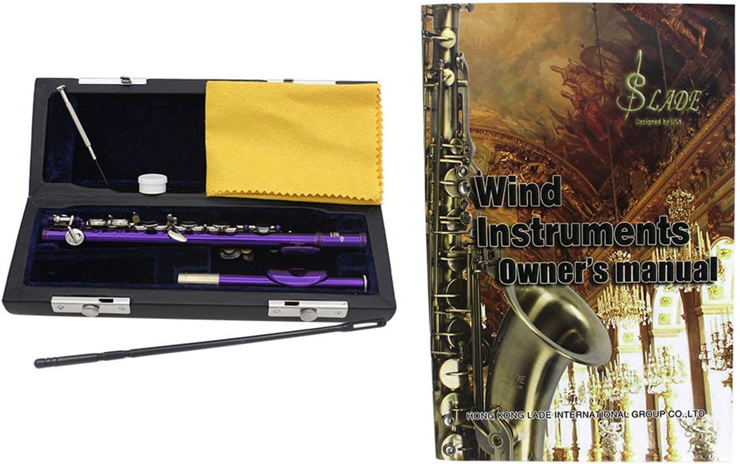 C Key Piccolo, Lightweight Easy to Play Wind Instrument, 16 Hole Flute for Stage Performance Practice, Classroom, Beginner, Purple