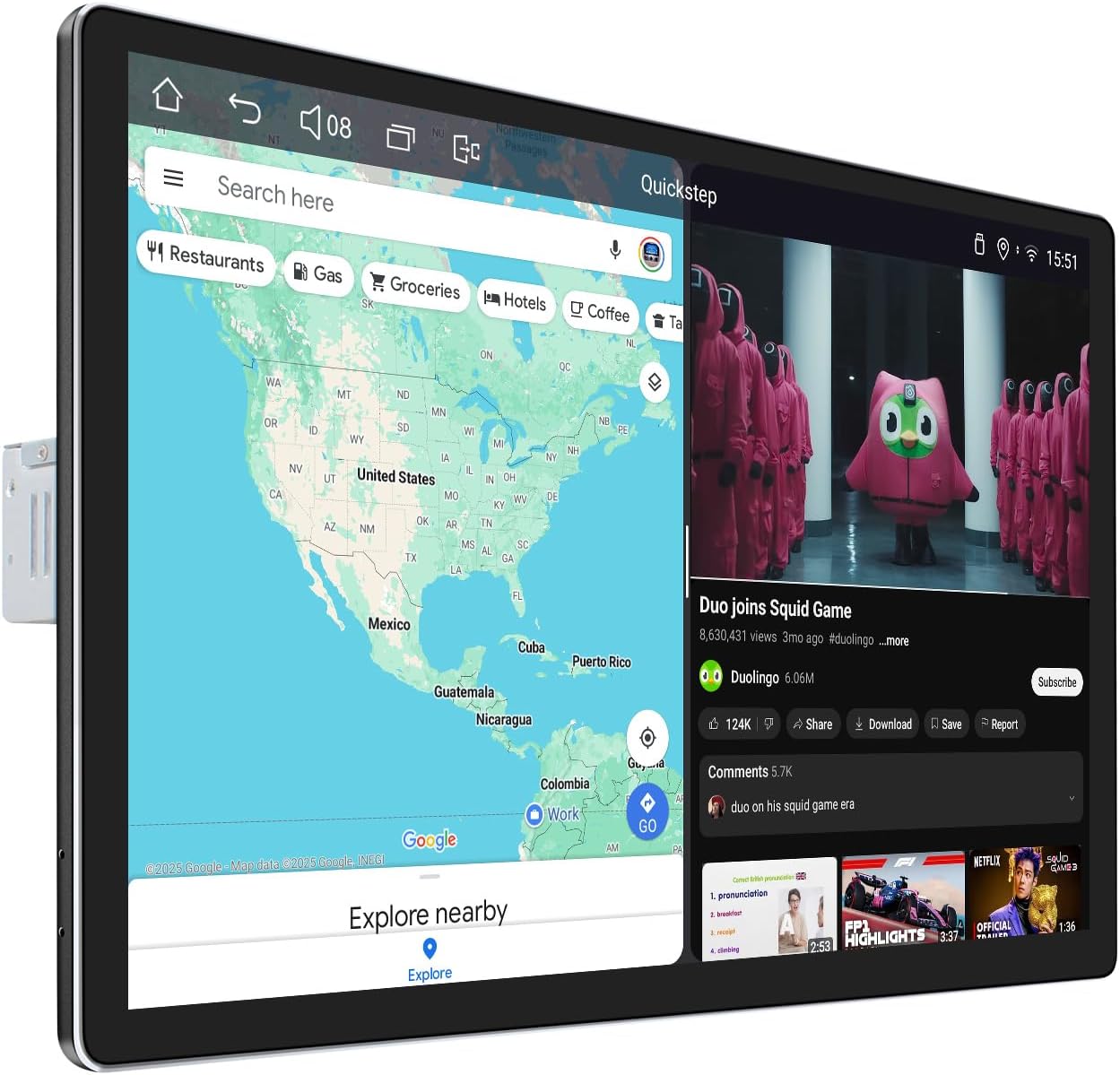 Joying Single Din Touchscreen Radio 12.95 Inch Car Stereo with Apple Carplay & Android Auto, 4GB+64GB Android 13 Head Unit with Mirror Link, AM/FM, Bluetooth, SWC, GPS(JY-UTS14N4)
