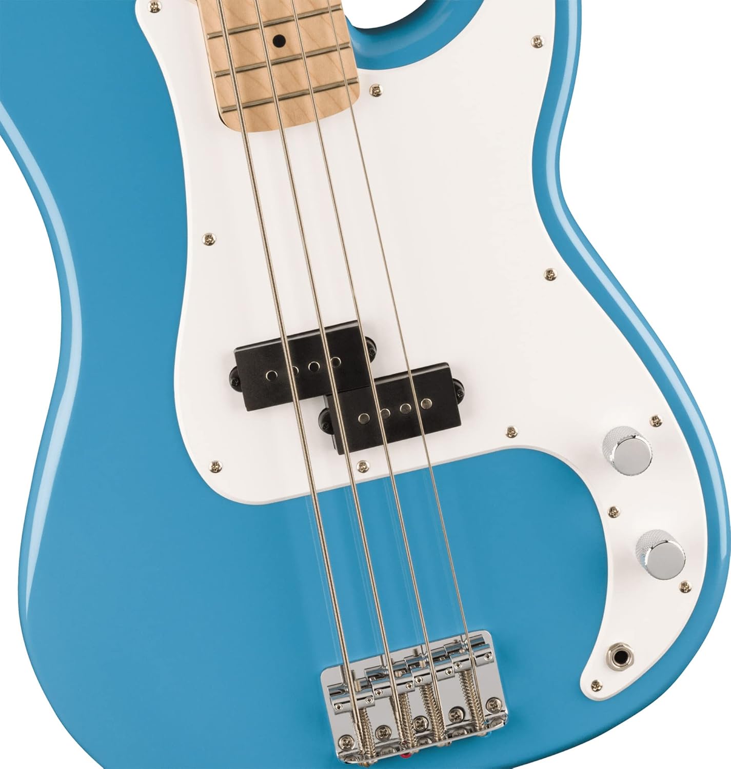 Fender Squier Sonic Precision Bass Guitar - California Blue Bundle with Amplifier, Cable, Tuner, Strap, and Austin Bazaar Instructional DVD