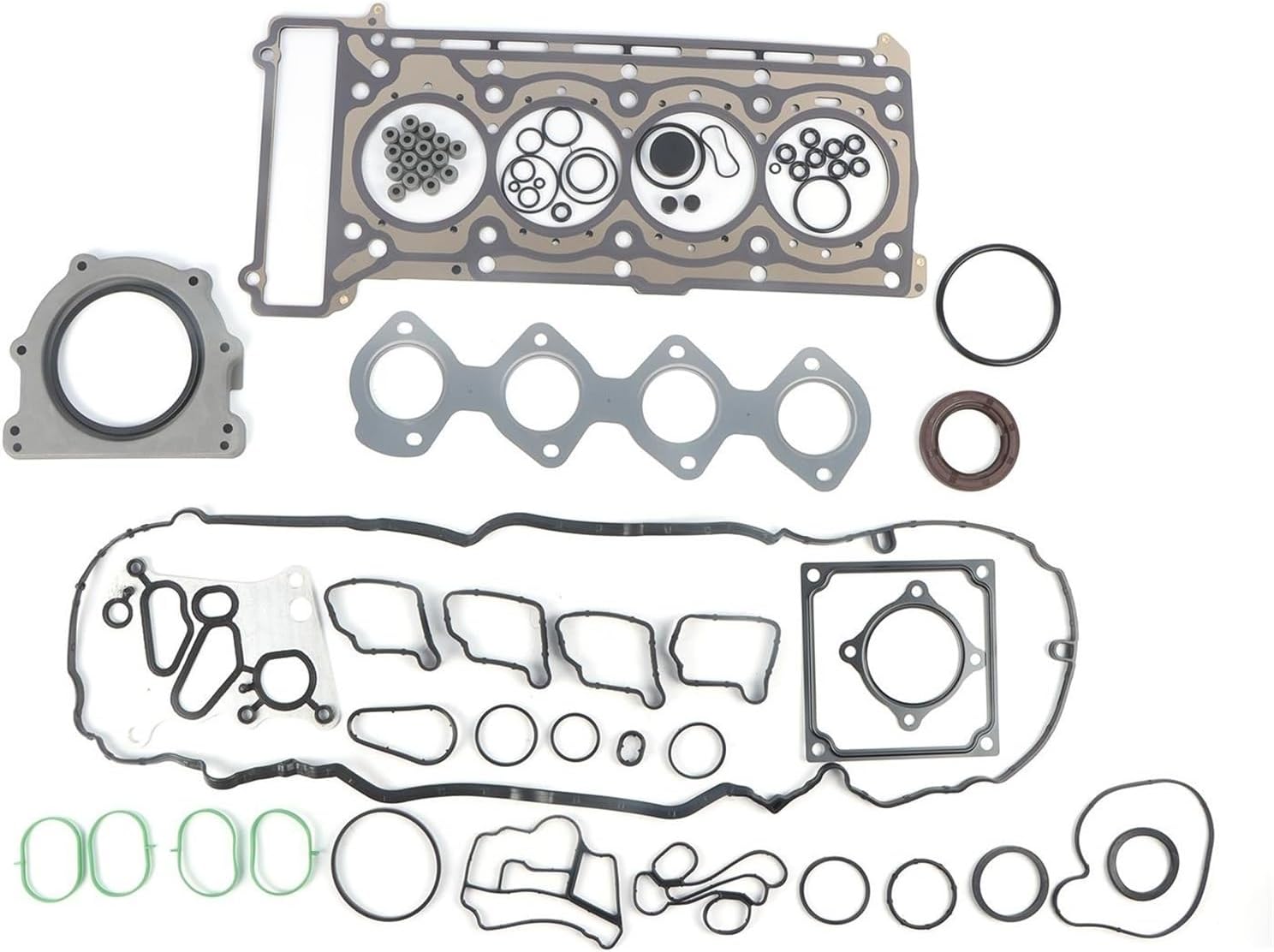 M271 1.8T Engine Overhaul Gasket Seals Kit 2710160520 2710140104 2711840280 Compatible with Mercedes-Benz W203 W204 W211 M271 Supercharged