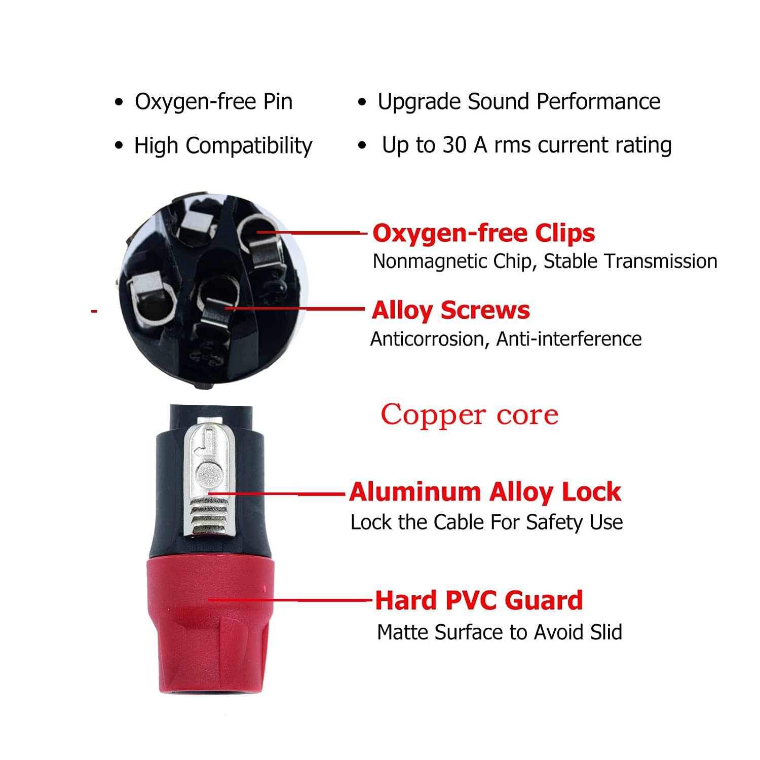 speak on 2Pcs Professional Speakon to 1/4 Inch ts Speaker Cable for pa jack Pair 14 awg Gauge Male Audio port plug Amplifier Connection dj amp Heavy Duty bocina Cord Wire ft with Twist Lock(100 feet)