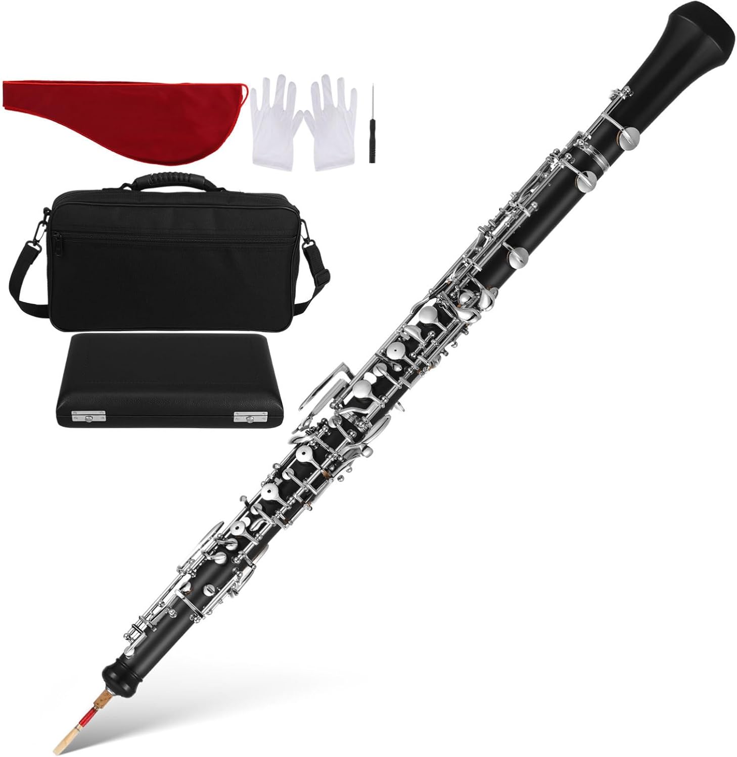 SUPVOX Semi-automatic Key c Oboe for Orchestra Practice Perform This Comfortable Woodwind Instrument