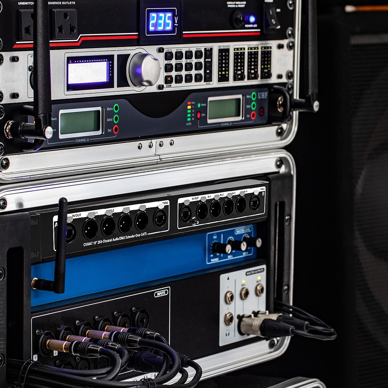 COLUBER CABLE 8 Channel 3-pin XLR Female to Ethercon Network Rackmount Adapter- Double 4 Channel Cat6 Multi Network Snake Receiver- for Live Stage, Home Studio Recording- AES, DMX Channels…