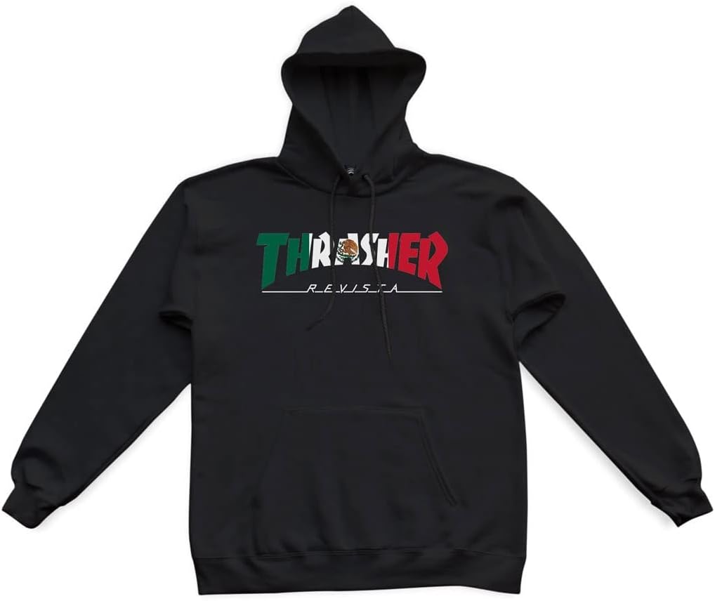 Thrasher Men's Mexico Revista Long Sleeve Pullover Hoodie