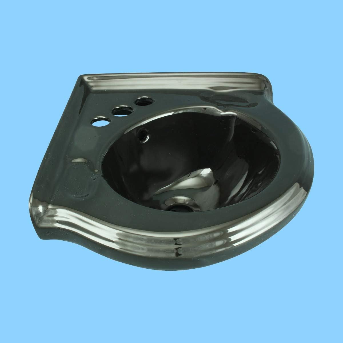 Black Corner Sink Wall Mount Centerset Bathroom Sink