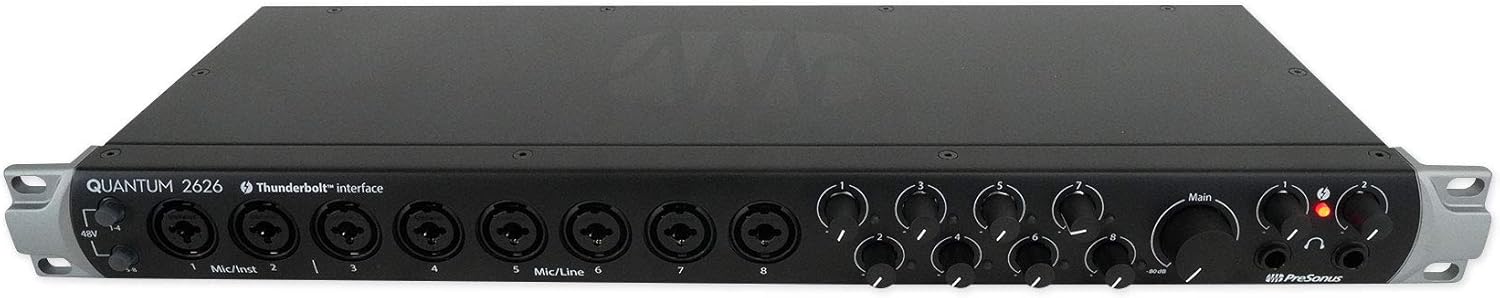 Audiosavings Bundle: Presonus Quantum 2626 26x26 Thunderbolt 3 Audio Recording Interface w/8 Preamps Bundle with Presonus PD-70 Dynamic Cardioid Broadcast Mic Podcast Recording Microphone (2 Items)