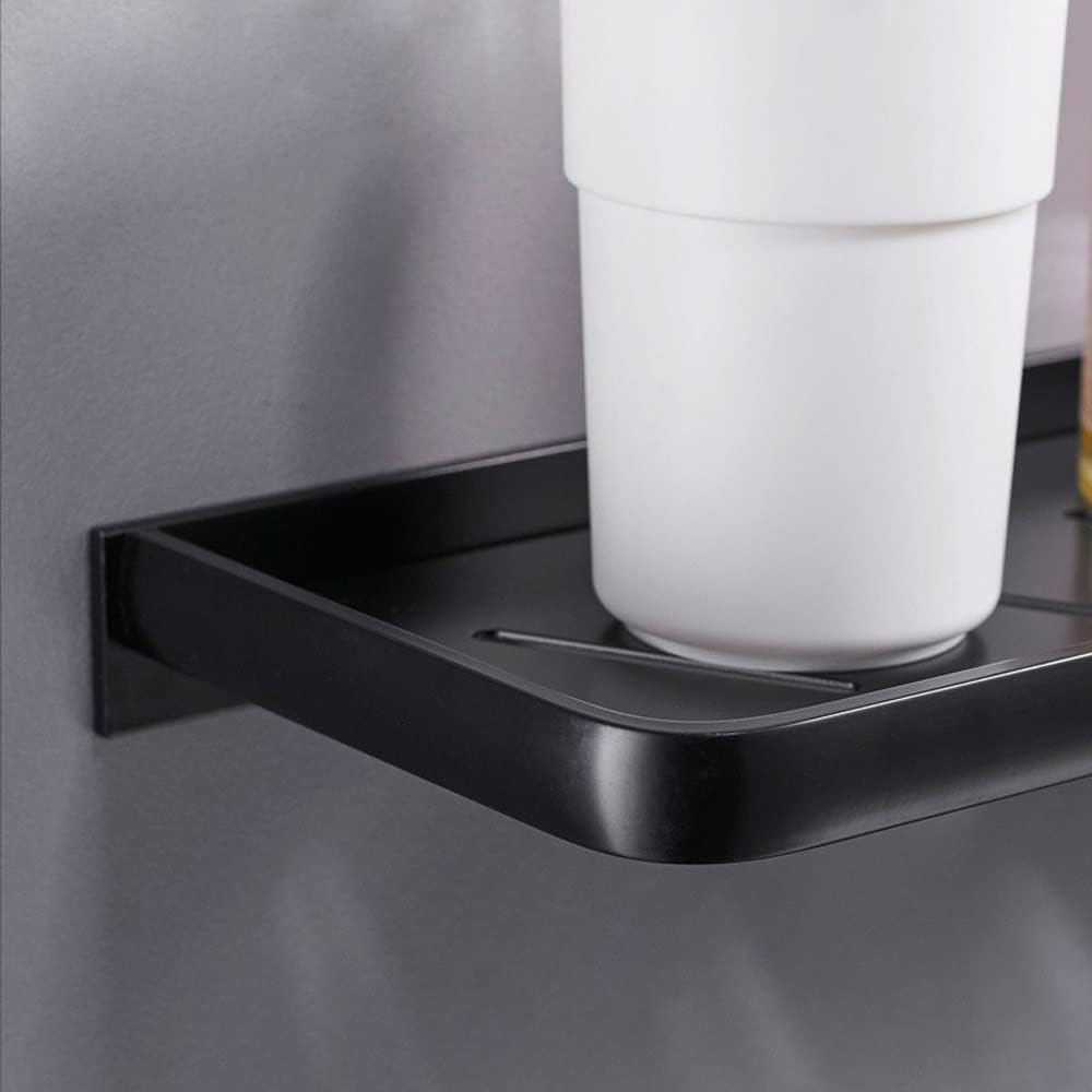 Wall Mount Space Aluminium Black Bathroom Shelf Square Shower Shelf Corner Storage Holder Shelves Metal Floating Shelves Wall Shelf Nordic Black Bathroom Shelf