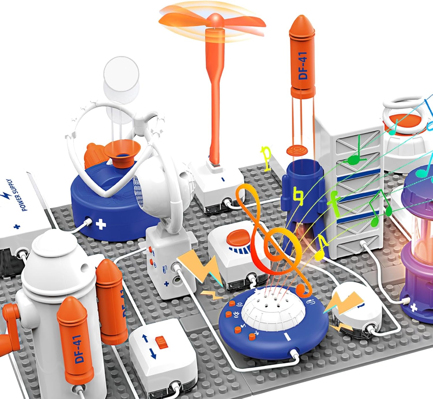 Science Toy Sets, AI Intelligent Voice Physics Circuit Electronic Building Block Puzzle Toy STEM Education Toy Set Holiday Birthday Gift 500+ Projects 66PCS for Students Kids Aged 3+