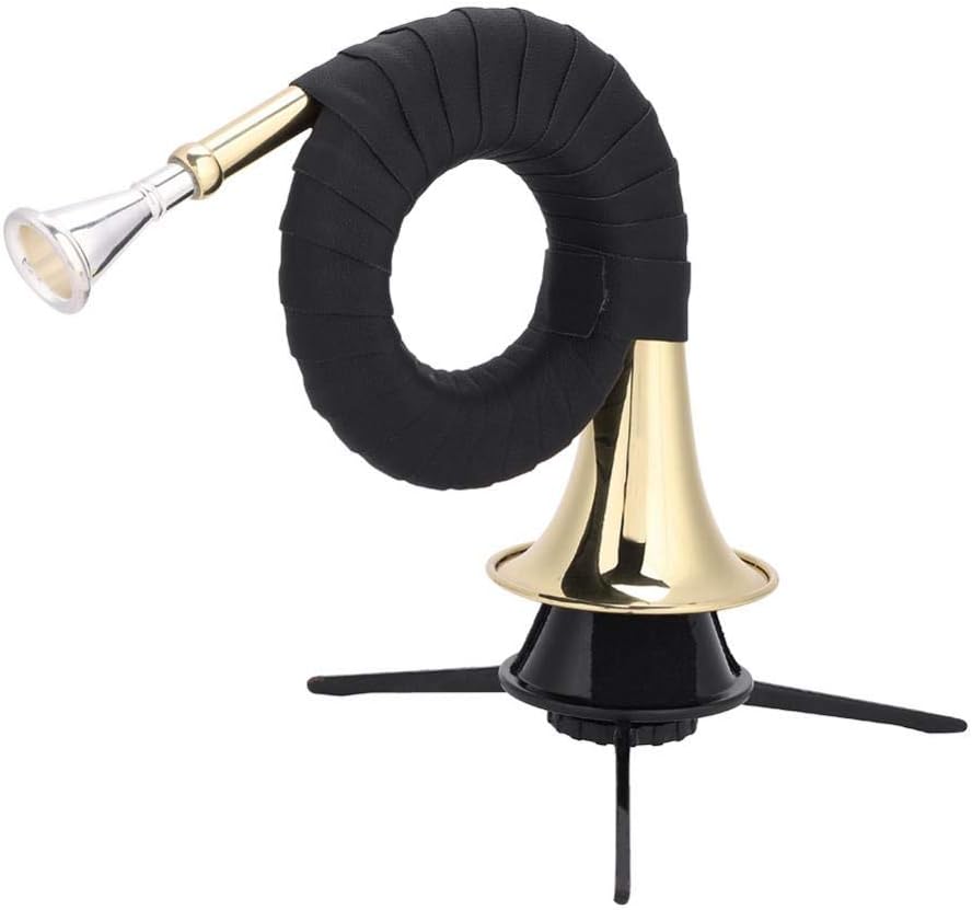 Brass Bb Horn With Velvet Bag, Bracket, Clean Cloth - Pocket French Horn