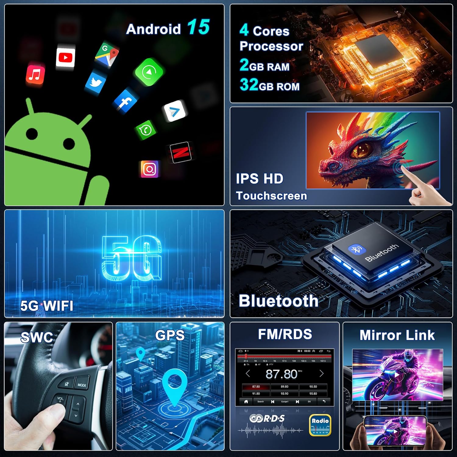 Car Stereo Radio for Hyundai IX35 2009 2010 2011 2012 2013 2014 2015, 10.1