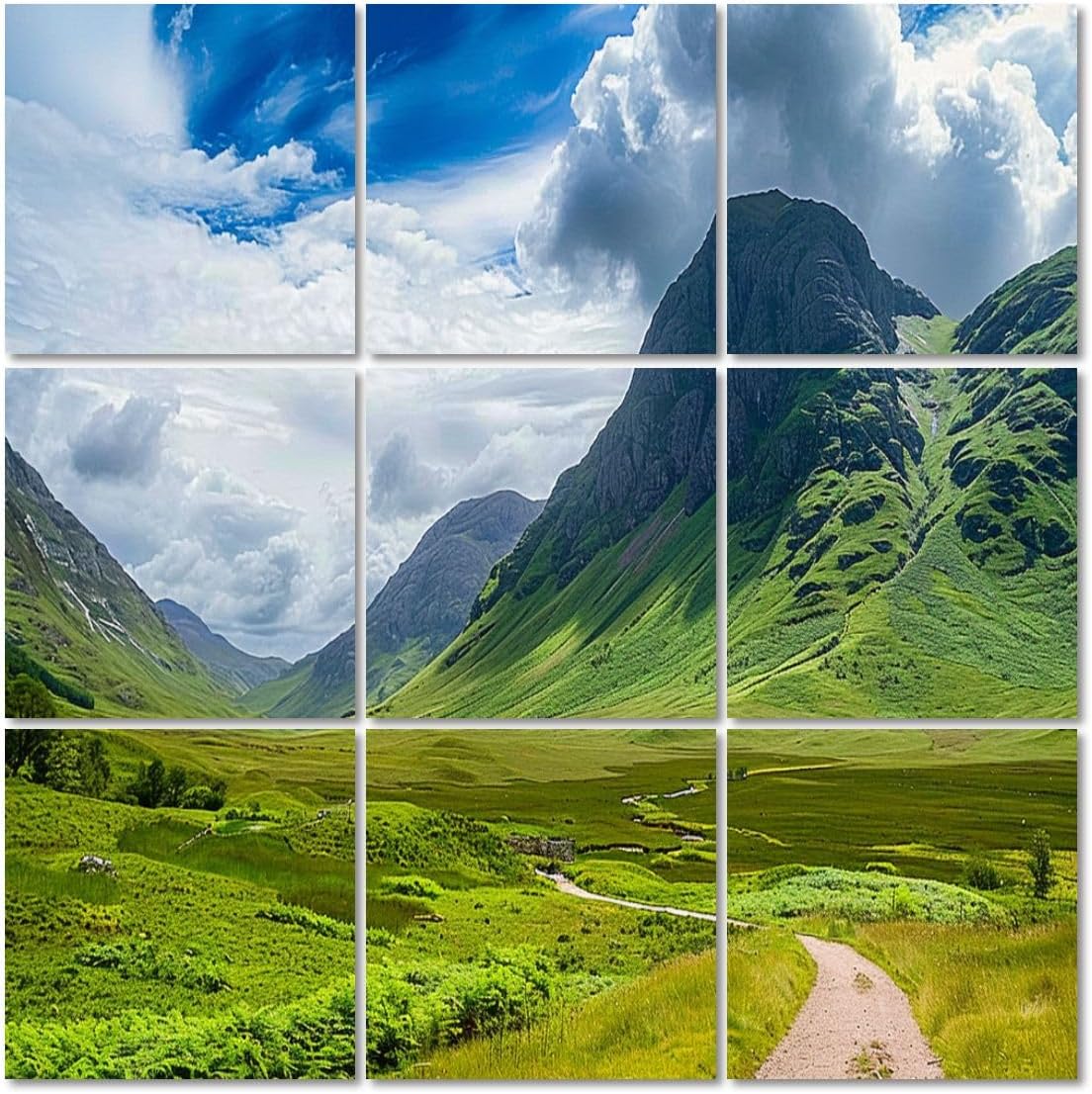 Art Acoustic Panels Self Adhesive scottish highlands scotlands pictures 9 Packs Decorative Soundproof Wall Panels Large Sound Absorbing Panels for Home Office 60